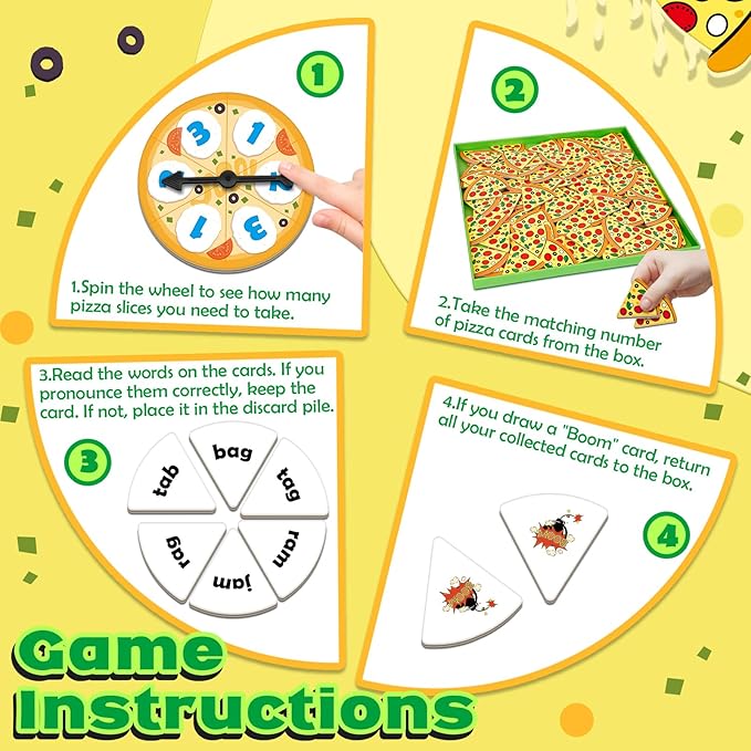 CVC Word Games Phonics Games for Kids, Learn to Read CVC Flash Cards Sight Word Reading Activities, Speech Therapy Toys Toddler Kindergarten Preschool Learning Educational Toys