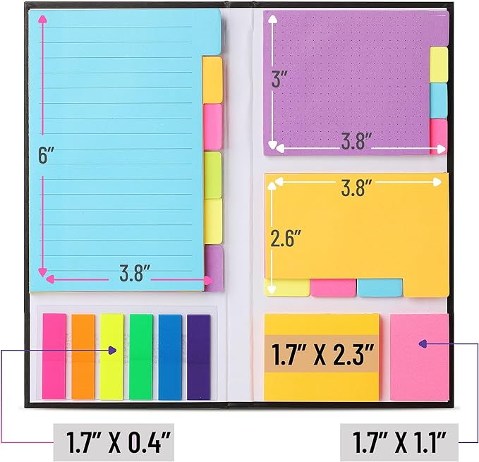 Mr. Pen- Sticky Notes Set, 410 Pack, School Supplies, Office Supplies, Planner Sticky Note Dividers Tabs, Book Notes, Stocky Notes for Bible Journaling