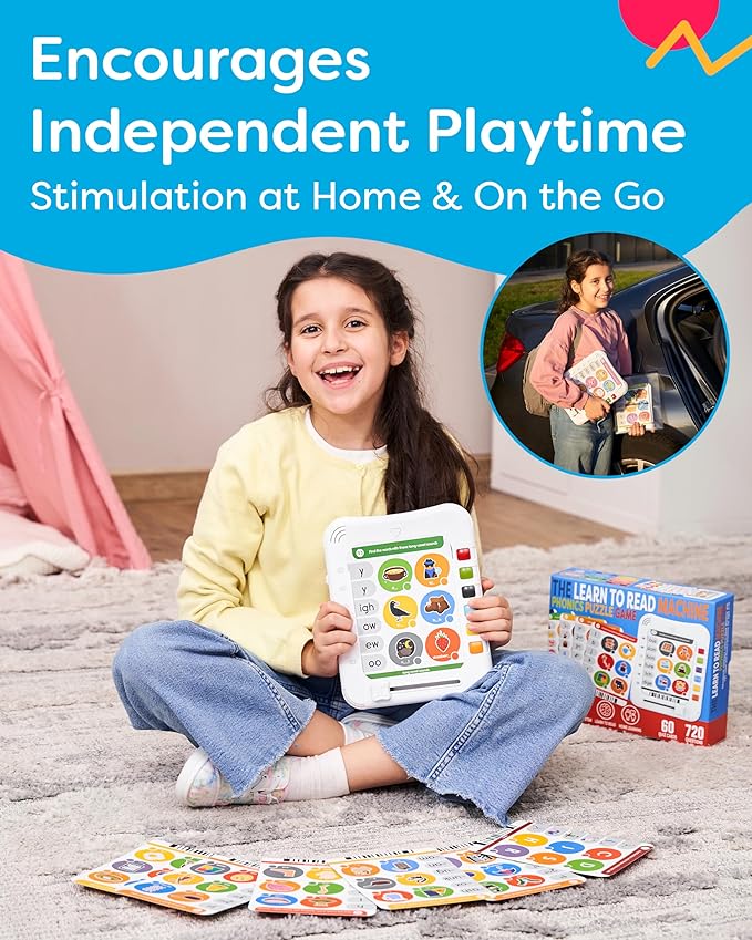 Phonics Machine Learning Pad - Electronic Reading Game for Kids Age 5-11 - Learn to Read with 720 Phonic and Letter Sound Questions