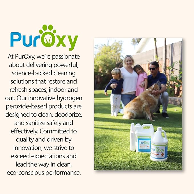 Pet Odor & Stain Remover, 32oz Trigger Spray – Bleach-Free, Ammonia-Free Stabilized Peroxide – Fast Odor Knockdown, Low Residue – Carpet, Upholstery, Tile, Sealed Wood & Artificial Turf