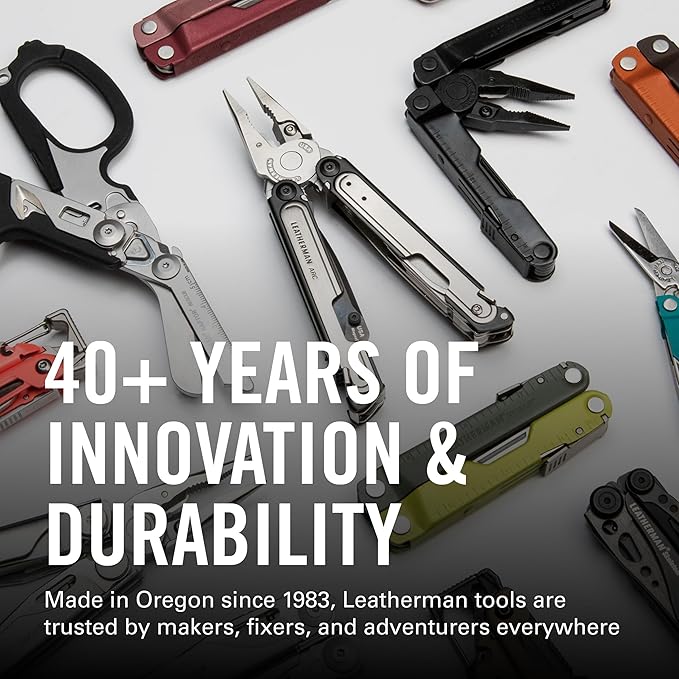 LEATHERMAN, Raptor Rescue, 6-in-1 Heavy-Duty Emergency/Trauma Shears, Made in the USA, Utility Holster Included