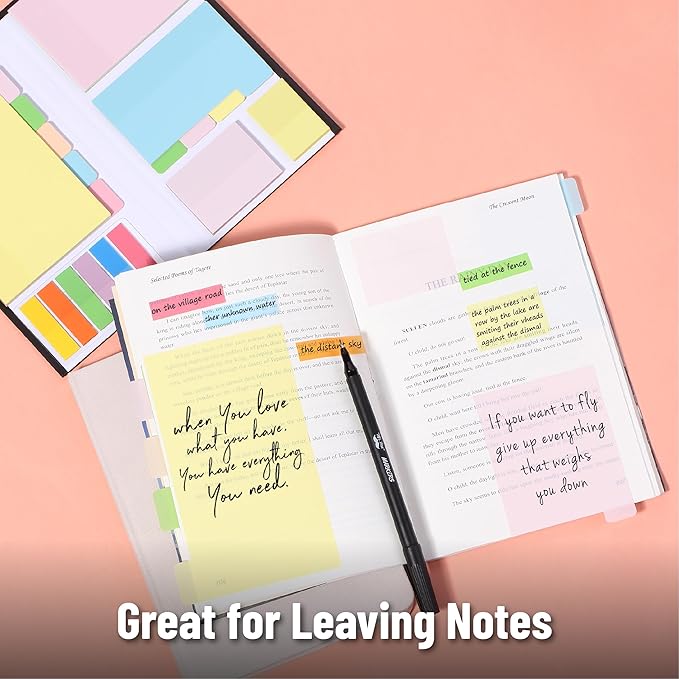 Mr. Pen- Sticky Note Set, 380 Pack, Pastel Colors, Transparent Sticky Notes Tabs, Divider, Stocky Notes for Bible Journaling