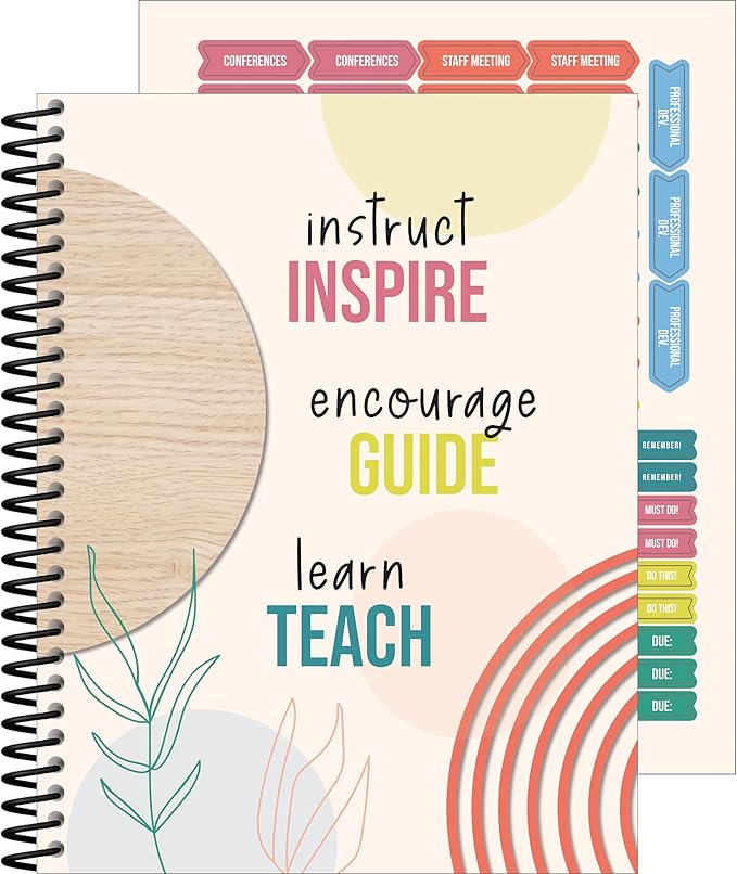 Carson Dellosa True to You Teacher Planner 2025-2026, Undated 8" x 11" Lesson Plan Book With Stickers, Class Schedule, Weekly Calendar School Supplies, Homeschool Essentials and Classroom Must Haves