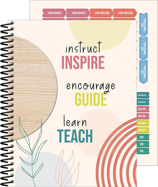 Carson Dellosa True to You Teacher Planner 2025-2026, Undated 8" x 11" Lesson Plan Book With Stickers, Class Schedule, Weekly Calendar School Supplies, Homeschool Essentials and Classroom Must Haves