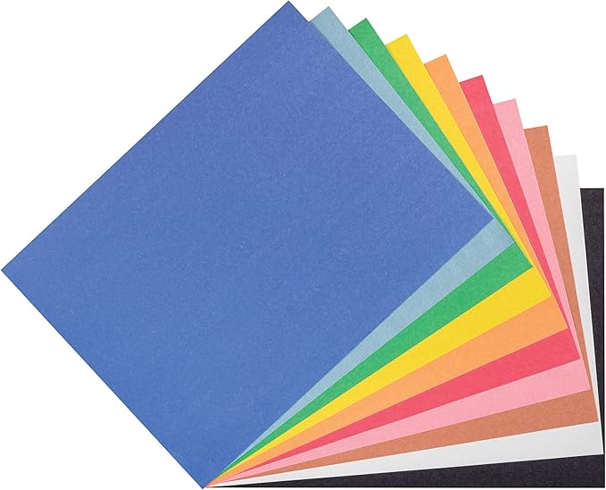 Prang (Formerly Art Street) Construction Paper, 10 Assorted Colors, Standard Weight, 9" x 12", 500 Sheets