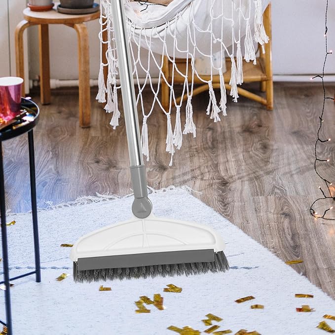 TOYANDONA Rotating Floor Scrubber Brush with Long Handle for Bathroom Shower Tile Grout Cleaning Reach Corners Sturdy Bristles for Efficient Floor and Gap Scrubbing