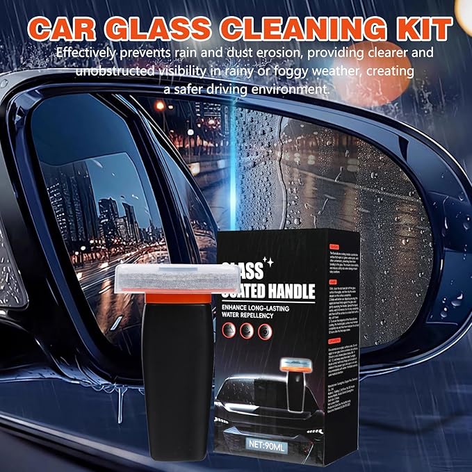 Oil Film BrushHandheld Glass Oil-Film Remover, New Upgrade Powerful Roll-On Glass Compound Emulsion Guard Cleaner Glass Cleaning Board, Automotive Oil Film Cleaning Brush Car Windshield Windows