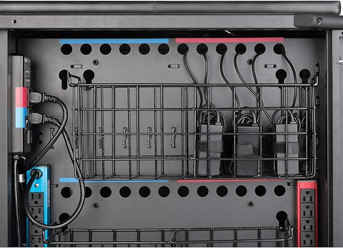 Tripp Lite 42-Port AC Mobile Charging Cart Storage Station for Chromebooks, iPads, Laptops, Tablets, Black (CSC42AC)