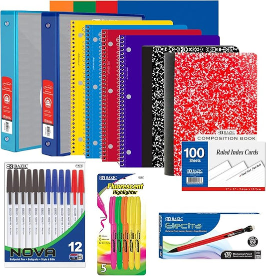 Secondary Back to School Supply Bundle - Essential Supplies for Middle High School and College - 42 Pieces