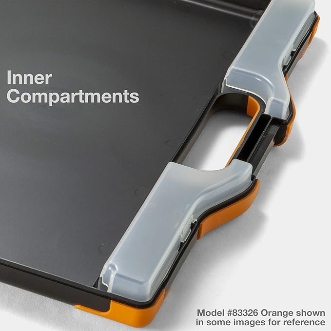 Officemate Carryall Clipboard Storage Box, Letter/Legal Size, Black and Orange (83326) (Pack of 6)