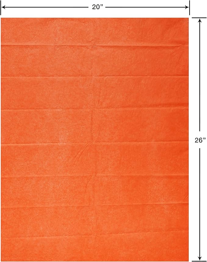 Papyrus 8 Sheet 20 in. x 26 in. Orange Tissue Paper for All Occasions