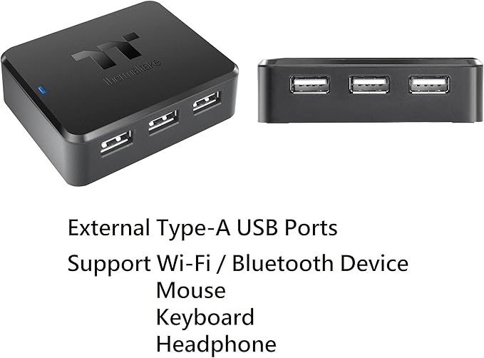 Thermaltake H200 Plus Internal USB Hub, 3-Port USB 2.0 Header Outputs, 3 External Type-A USB Ports, PS-ACC-IU2H00R-2