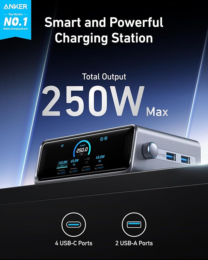Anker Prime 250W GaN Charger & Mobile Charging Battery PD (Bundle)
