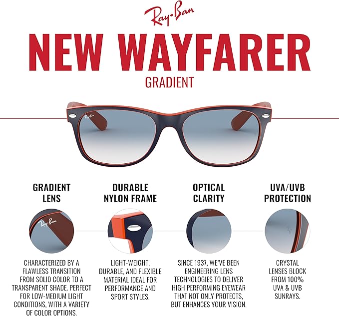 Ray-Ban Rb2132 New Wayfarer Gradient Square Sunglasses