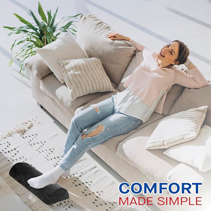 Sealy Foot Rest for Under Desk at Work – Ergonomic Foot-Stool, Foot-Rest for Couch – Versatile Footrest Underdesk for Office & Home, Small Foot-Rest for Chair, Heated Footrest Under Desk