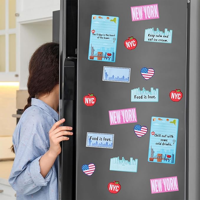 B1ykin Cute Sticky Notes Set - New York is Always A Good Idea Self-Stick Notes Pad, 550 Sheets Writing Memo Pages Sticky Notepad for Teacher Appreciation Gift, School Office Party (New York City)