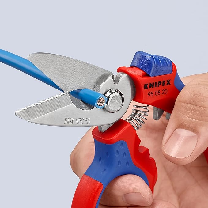KNIPEX Tools 95 05 20 US Angled Electricians' Shears, 6-1/4"
