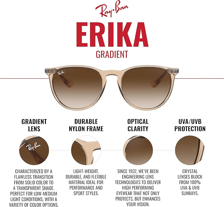 Ray-Ban womens Rb4171 Erika Round Sunglasses