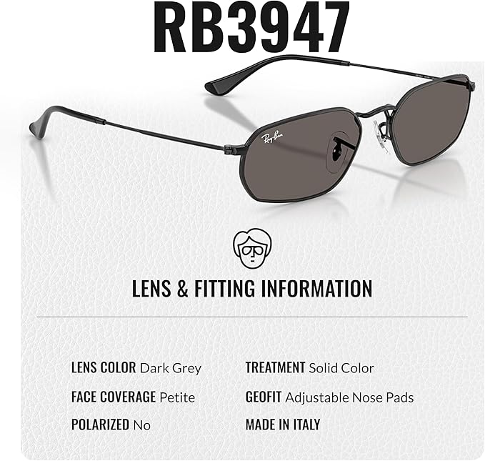 Ray-Ban RB3947 Square-Round Shaped Sunglasses for Men & Women with Official RAYBAN Eyewear Kit – Classic Timeless Design