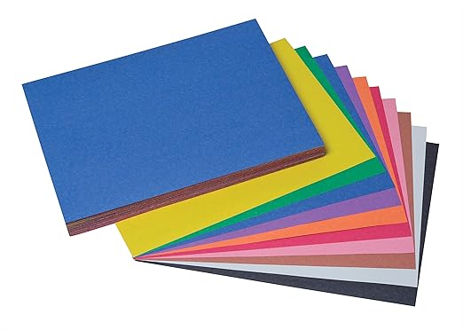 Prang (Formerly SunWorks) Construction Paper, 10 Assorted Colors, 9" x 12", 100 Sheets