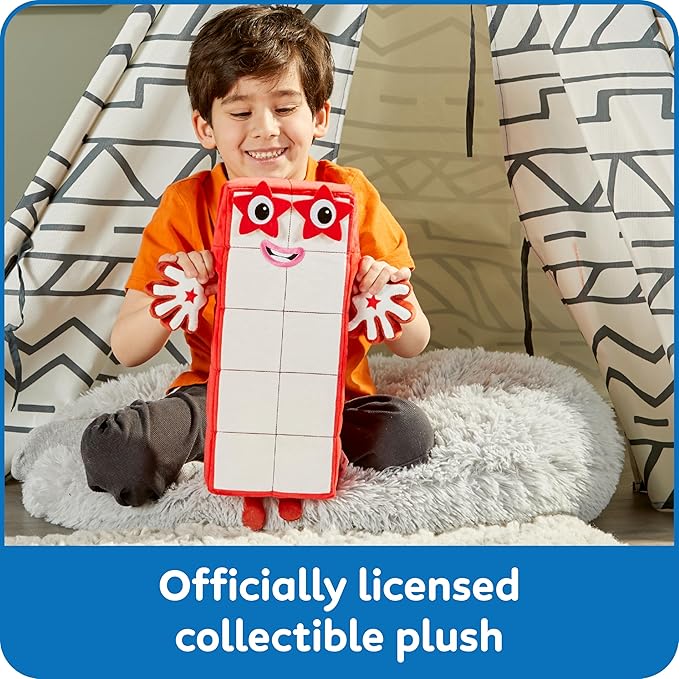 hand2mind Numberblock Ten Playful Pal, Plush Figure Toys, Numbers for Toddlers, Cute Stuffies, Preschool Math Learning Toys, Stuffed Animal, Small Plushies, Counting Blocks, Birthday Gifts for Kids