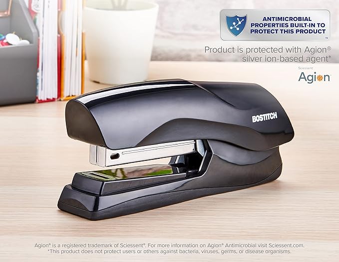 Bostitch Office Heavy Duty Stapler, 40 Sheet Capacity, No Jam, Full Strip, For Classroom, Office or Desk, Black