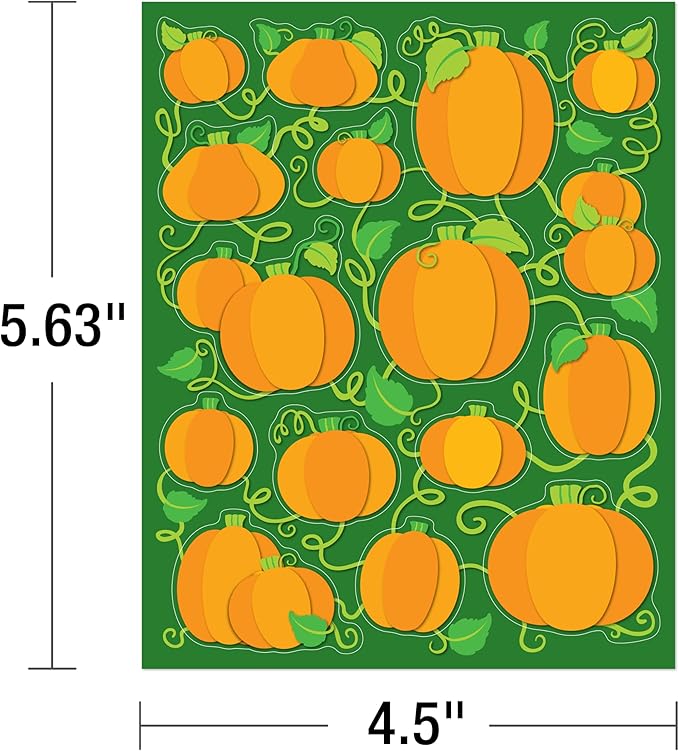 Carson Dellosa Fall & Winter Stickers - 528pc Pumpkin, Turkey, Apple, Smiley Face, Snowman, Penguin Seasonal Classroom Teacher Motivational Rewards, Awards, Incentives, Prizes, Good Work