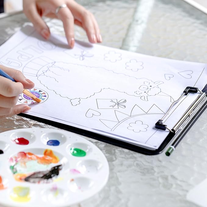 Mr. Pen- Plastic Clipboard, Letter Size, Black, Clipboard Plastic, Low-Profile Metal Clip with Retractable Hanging Hole