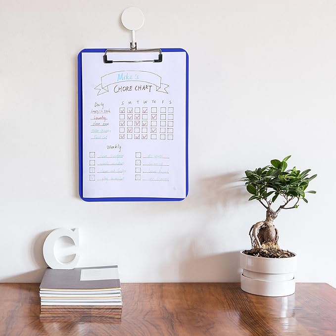 Mr. Pen- Plastic Clipboard, 12.5" x 9", 2 Pack, Surf Blue Clipboard Plastic, Low-Profile Metal Clip with Retractable Hanging Hole
