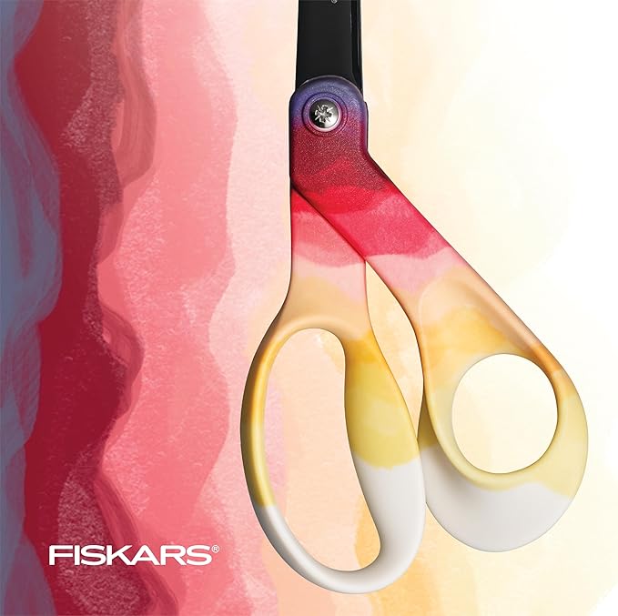 Fiskars Explore Scissors, Non-Stick Blades, Design Collection, Daybreak, 8 Inches
