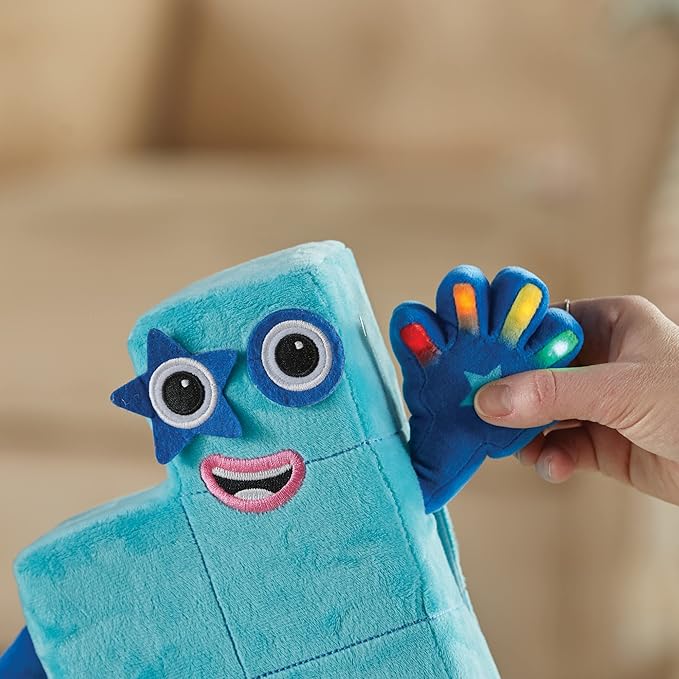 hand2mind Sing-Along Numberblock Five Plush – Officially Licensed Character Plushies, 12 Songs & Sounds from The TV Show, Light Up Soft Stuffies, for Kids Ages 2, 3, 4, 5, 6, 7
