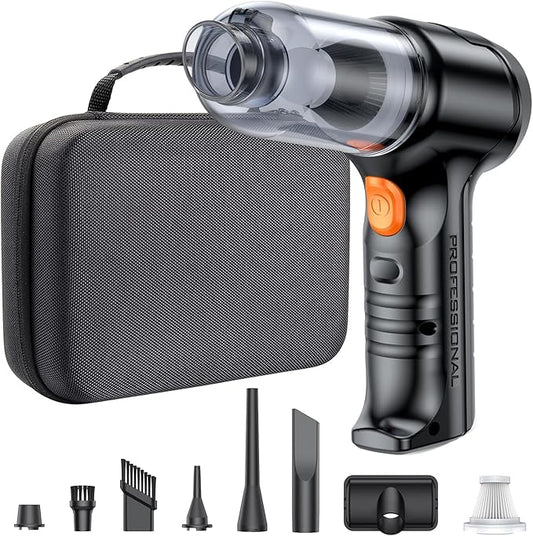 SEALIGHT Handheld Car Vacuum Cleaner, 4 in 1 Mini Vacuum Cleaner Air Duster, High Power Suction with Multi-Nozzles for Car, Home, Office, Pet