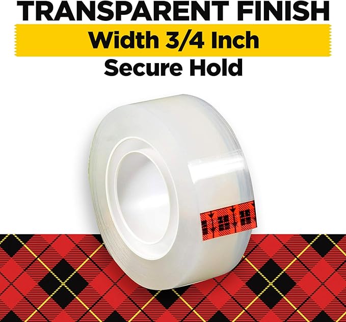 Scotch Transparent Tape 12'' X 4501 ea,(Pack of 2)