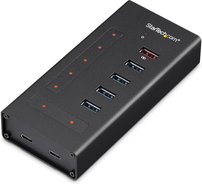 StarTech.com 7 Port USB C Hub - USB Type-C to 2x USB-C/5x USB-A - Commercial Metal USB 3.0 - SuperSpeed USB 3.0 (5Gbps) - BC 1.2 Fast Charge - 5 x usb-a, 2 x usb-c (HB30C5A2CST)