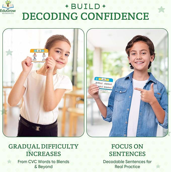 Phonogram Flash Cards - Phonics Flash Cards - Learn to Read - CVC Reading Flashcards for Kids Ages 5-8 - Phonics Games - Homeschool Preschool Kindergarten First Second Grade Learning Activities