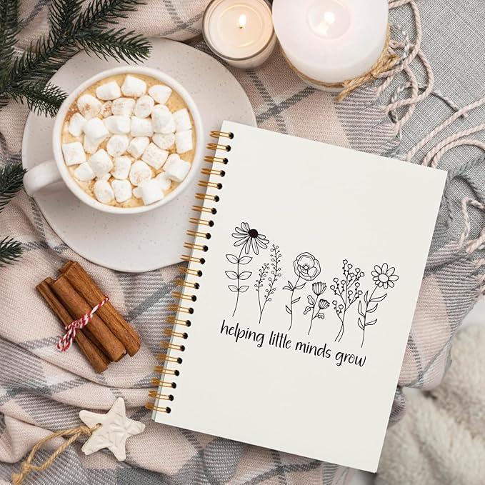 QUICQOD Teacher Notebook, Teacher Grade Book,Teacher Journal, Office Notebook Journal for Work Office School,Appreciation Gift for Teacher,Thank You Gift,Hardcover Spiral Notebook 5.5x8.3