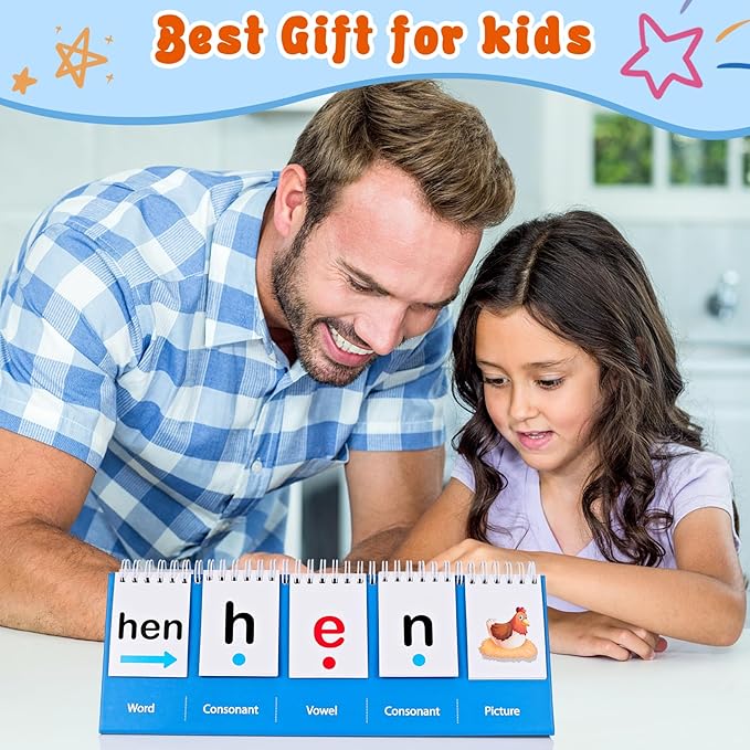 CVC Words Games First Grade Classroom Must Haves, Phonics Games for Kindergarten First 2nd Grade, Sight Words Flash Cards Spelling Reading Preschool Learning Games Spelling Educational Toy Gifts