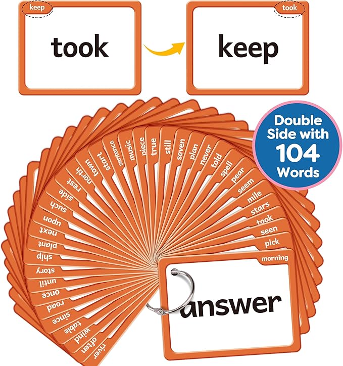 Torlam Sight Words Flash Cards for Kids 2nd Grade,Learn to Read Digraphs CVC Blends Long Vowel Sounds Spelling Reading Phonics Games for 7-8 Years, Site Words Classroom Homeschool