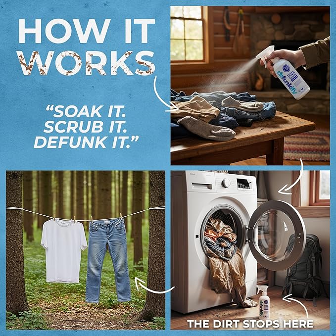 Laundry Stain Remover Spray, 32oz. Enzyme 'Free & Clear' Stain Treater Spray & Spot Remover Prewash Detergent for Clothes, Carpet & Gear. ProvenSafe™ Cleaning Supply for Pets, Kids & Sensitive Skin