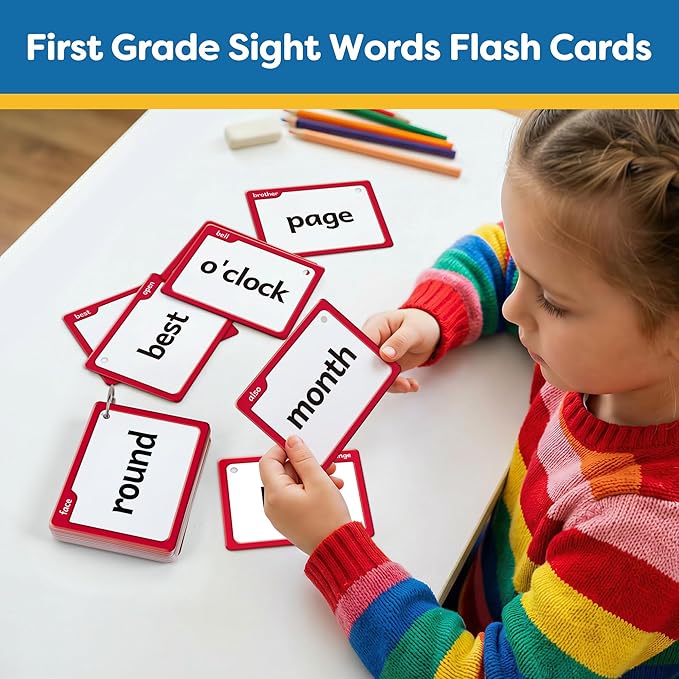 Torlam Sight Words Flash Cards for Kids 1st Grade,Learn to Read Digraphs CVC Blends Long Vowel Sounds Spelling Reading Phonics Games for 6-7 Years, Site Words Classroom Homeschool
