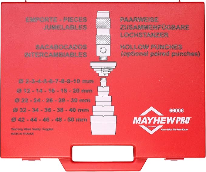 Mayhew Tools 66006 Hollow Punch, 31-Piece Set, Black