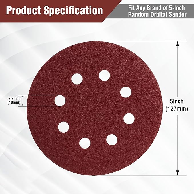 WORKPRO 150-piece 5 Inch Sanding Discs Set and 3 Foam Buffer Pads & 3 Grit Sandpaper