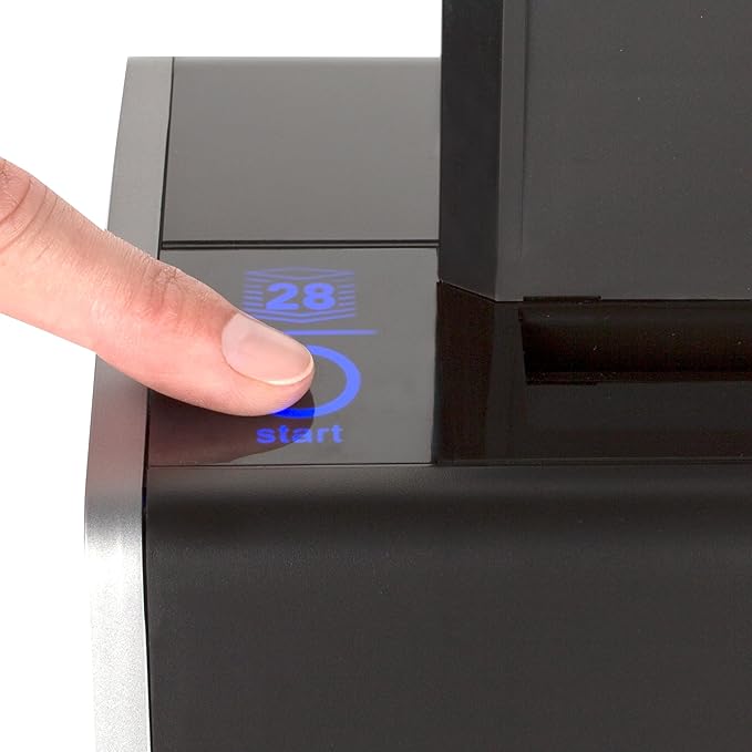 Swingline Electric Hole Puncher 2 Hole, 28 Sheet Capacity Hole Punch, Jam Resistant, Touch Screen, Platinum (74532)