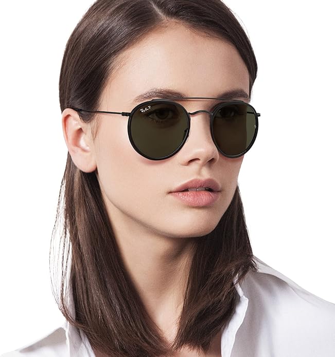 Ray-Ban Unisex Rb3647n Double Bridge Round Sunglasses