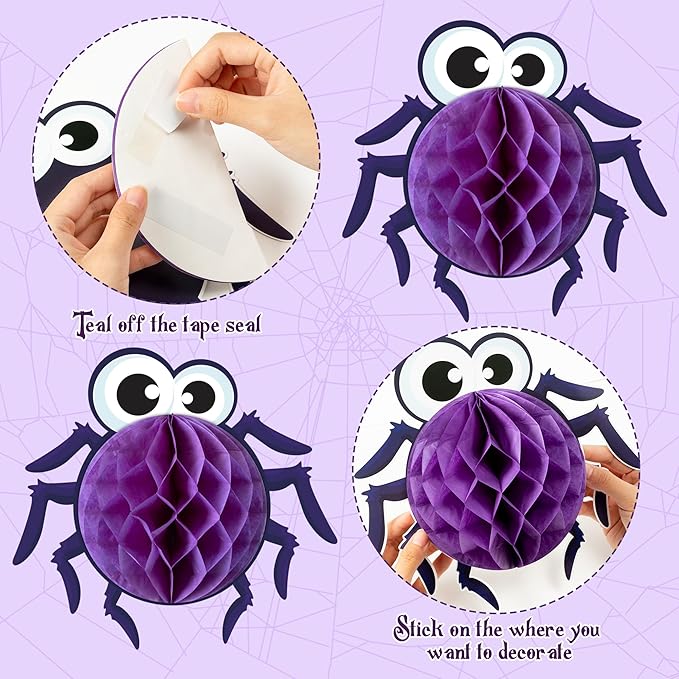 Yopyame 109PCS Get Caught Up in Learning Bulletin Board Set Halloween Handprint Spider Honeycomb Name Tags Cutouts Spider Web Border Trim Halloween Classroom Chalkboard Wall Decor Reading Room Decor