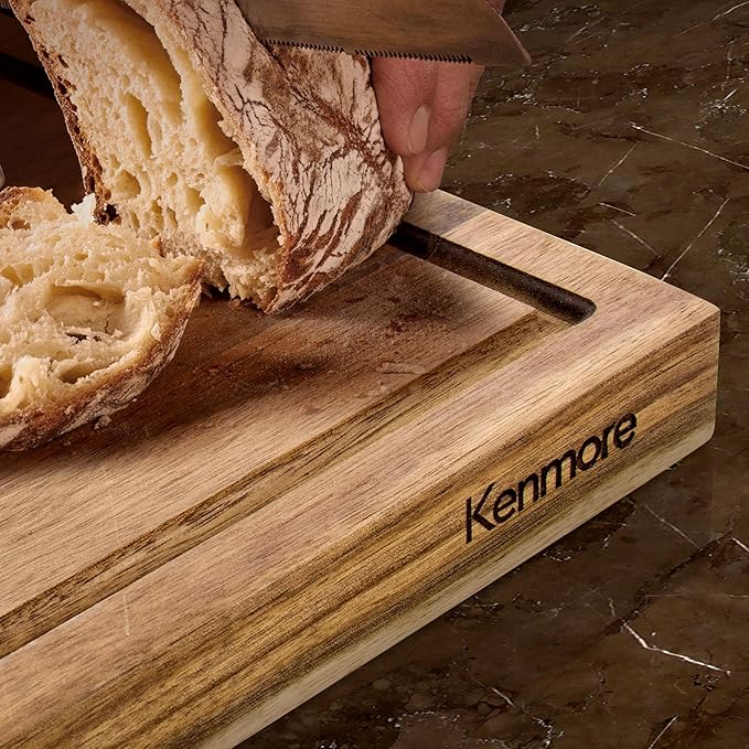 Kenmore Archer Wood Cutting Board, 18x12-inch, Acacia