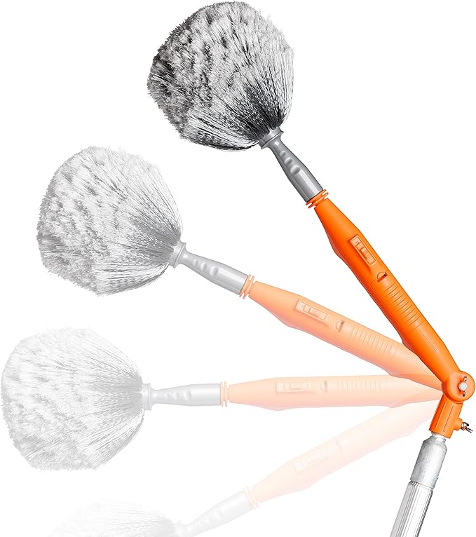 Cobweb Ceiling Fan Powered Duster Interior & Exterior | Adjustable Arm | for Hand use and Extention Pole use | Removable Cleanable Head | EZ Smart Power Duster (Extension Pole Sold Separately)…