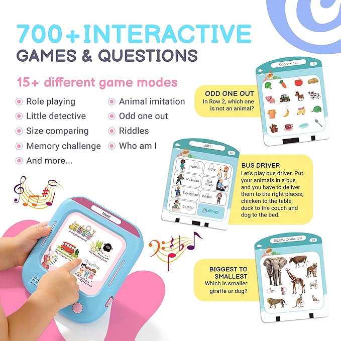 QuTZ Talking Flash Cards, Phonics Flash Cards, Learn to Read with 246 Pages, 29+ Themes, 1200+ Words & Fun Facts, 700+ Interactive Games, Toddler Learning Toys for 2-6 Year Old, 272 Pages