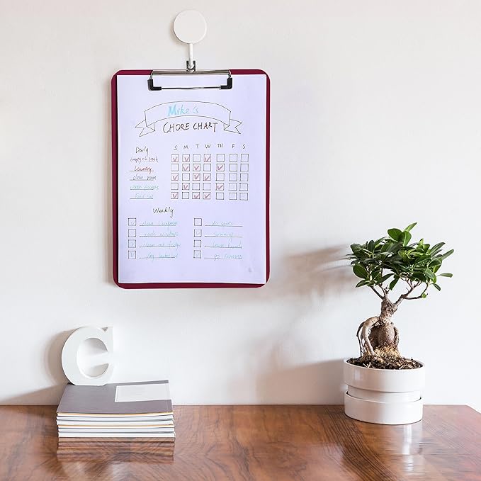 Mr. Pen- Plastic Clipboard, 12.5" x 9", 2 Pack, Clipboard Plastic, Low-Profile Metal Clip with Retractable Hanging Hole