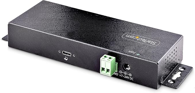 StarTech.com 7-Port Industrial USB 10Gbps Hub with Power Adapter, Metal, Mountable, 5X USB-A/2x USB-C Downstream Ports, TAA